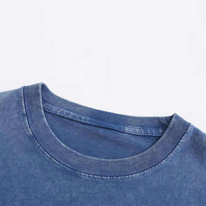 Camisetas Unisex de Algodón Pesado Transpirable con Hombros Caídos, Estampado Frontal Personalizado, Lavado Ácido y Pedrería, Venta al por Mayor - Product Image 4