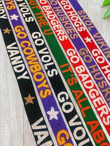 Direct Factory Supply GO BULLDOGS Beaded <b>Bag</b> Straps for Every Occasion or Every <b>Bag</b> Lover Available Price from India - Product Image 2