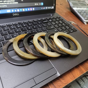 Premium Natural Buffalo Horn <b>Bangle</b> Handmade Horn Bracelet Polished Round Jewelry For Women <b>Men</b> Wholesale Bohemian Accessories - Product Image 4