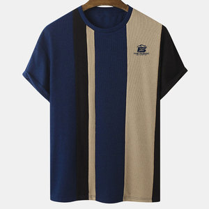 Camiseta Clásica de Manga Corta para Hombre, 100% Algodón, Cuello Redondo, Acabado Lavado, Tela de Felpa Informal, Textura Suave y Transpirable - Product Image 1