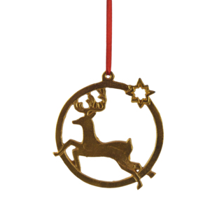 Fresh Arrivals Christmas Ornaments Modern Design Deer Shape Metal Christmas <b>Hanging</b> With <b>Star</b> Gold Finishing - Product Image 5