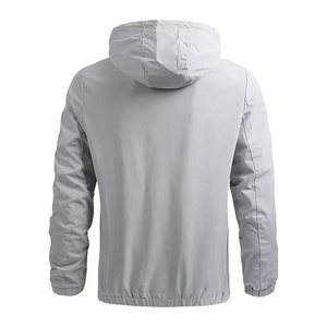 เสื้อแจ็คเก็ตกันลมน้ำหนักเบาแบบขายส่ง ซับในตาข่ายระบายอากาศ ไซส์ใหญ่พิเศษ เสื้อแจ็คเก็ตกันลมสำหรับผู้ชายแบบสั่งทำ - Product Image 2