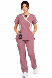 Ensemble d'uniformes infirmiers en tissu tissé polyester/coton de haute qualité, unisexe, service OEM/ODM, blouses d'hôpital, couleurs et tailles personnalisées - Product Image 6