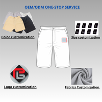Shorts Bermuda en Coton Oxford pour Homme, Taille Mi-Haute, Fermeture Boutonnée, Couleur Unie, Décontracté avec Poches, Respirant, Style Tissé