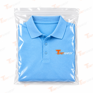 Tiiierwear Men's Light Blue Short Sleeve Polo <b>Shirt</b> Solid Color Pique Cotton Casual Breathable Front Embroidery Logo - Product Image 6