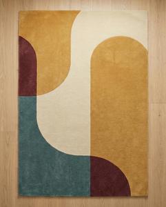 Alfombra de Lana Tufted Hecha a Mano de Primera Calidad, Antideslizante, de Pelo Medio, Diseño Abstracto Moderno, Alfombra Suave y Lujosa para Sala de Estar y Dormitorio - Product Image 6