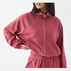 <b>Women</b> Custom Printed <b>Zip</b> <b>up</b> <b>Hoodie</b> Polyester/Cotton Pullover Breathable Casual Sweatshirt with Pockets - Product Image 2