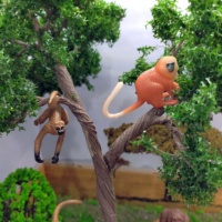 Figurines d'animaux miniatures en PVC, simulation réaliste, singes, pour décoration de maison de poupée et cadeaux pour mini-fermes et zoos – Vente chaude unisexe
