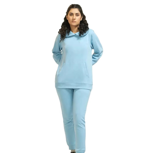 Conjunto Deportivo Informal y Cómodo para Mujer, Dos Piezas, Sudadera con Capucha y Pantalones Deportivos, Ropa Deportiva de Algodón y Felpa para Uso Diario - Product Image 3