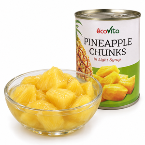 Piña en Trozos Enlatada en Almíbar Ligero, Estándar Internacional, Deliciosa, Envasada en Lata A10, Fabricada en Vietnam - Product Image 1