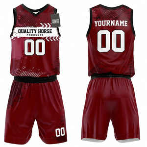 Uniforme de Baloncesto Sublimado Personalizado, Nuevo Estilo, Color Personalizado, Transpirable, Impreso, Precio Económico, Unisex - Product Image 1