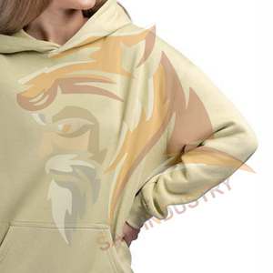 Hot Selling Knitted Casual Streetwear Hooded Solid Women's <b>Drop</b> Shoulder Hoodies Custom Women's Oversize 100% Cotton Hoodies - Product Image 6