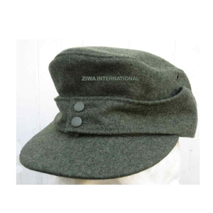 INSIGNIA ALEMANA WW2 VISOR NEGRO KEPI M43 SS Panzer Sombrero de esquí con insignia bordada - Product Image 2