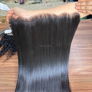 Cheveux vierges non traités, lisses, super double trame, avec dentelle frontale 13x4, dentelle HD, cheveux vietnamiens 100% humains - Product Image 1