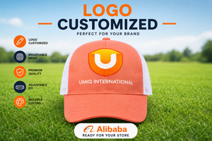 Gorra de Camionero UMIQ INTERNATIONAL, Naranja y Blanca, Malla Ajustable, 6 Paneles, Casual, Transpirable, Poliéster y Algodón, Primavera/Verano - Product Image 6