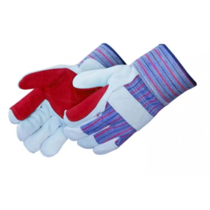 ถุงมือนิรภัยหนังวัวแบบแยกนิ้วของแคนาดาถุงมือทำงานผ้าฝ้ายแบบอุตสาหกรรมถุงมือป้องกันมือ - Product Image 6