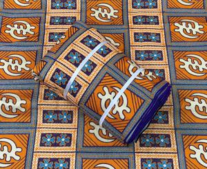 Tissu en coton africain Ankara, textile tissé, tissu à motifs teints pour vêtements et usage domestique - Product Image 1