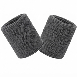 Bracelets de sport en tissu éponge absorbant, en nylon et coton compostable, personnalisables avec logo OEM, fins et doux, 4,5 cm, pour la gym, le tennis et la course à pied. - Product Image 2
