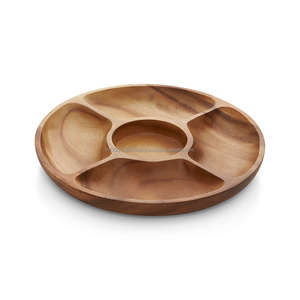 Plato de madera de acacia al por mayor, vajilla de madera maciza de alta calidad, Platos y platos personalizados - Product Image 2