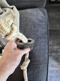 Jouet à mâcher en corne de buffle et corde pour chien (Grand) – Artisanat naturel - Product Image 2