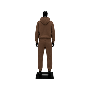 Custom Brown Tracksuit Men <b>Full</b> <b>Zip</b> <b>Hoodie</b> Jogger Pants Set Plain Casual Sportswear Gym Training Streetwear Wholesale Athletic W - Product Image 2