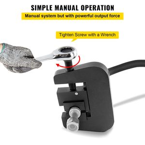 Kit Crimpatore Manuale per Tubi A/C 7843B, Utensile Portatile per Tubi dell'Aria con 4 Matrici # 6 # 8 # 10 # 12) per Riparazione e Cablaggio - Product Image 4