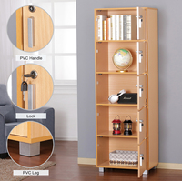 Armoire de rangement moderne minimaliste à 5 niveaux pour salon, avec pieds verrouillables, pour meubles multifonctions, modèle 5DLF