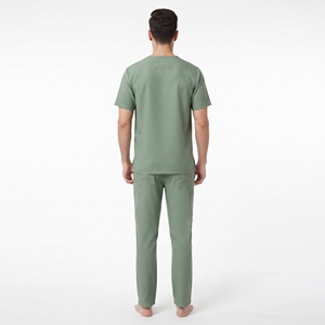 Camiseta Médica de Enfermería para Hombre, Cuello en V, Camisa de Hospital con Múltiples Bolsillos, Cuello Superpuesto, Uniforme para el Cuidado de la Salud - Product Image 2