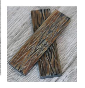 Plaque de corne naturelle noire et blanche pour manche de couteau, plaque de corne de buffle personnalisée en gros pour monture de lunettes, faible MOQ - Product Image 4