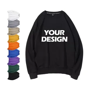 Street Wear High Quality 100% Cotton Sweatshirts Men New Quality Blank Sweatshirt Men Custom Logo with Men's Sweatshirt - Product Image 1