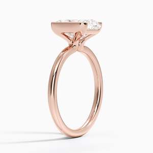 Radiant Cut Diamond <b>Solitaire</b> Engagement <b>Ring</b> in Yellow Gold Bezel Setting Classic Style for Women - Product Image 6