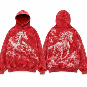 Sudadera con Capucha y Estampado de Ángel Gótico para Hombre, Corte Regular, Tejido de Poliéster, para Otoño, con Bolsillo Frontal - Product Image 4