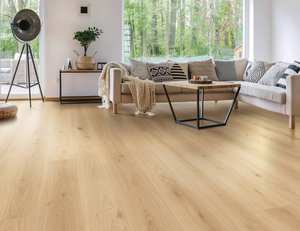 Revêtement de sol vinyle SPC de luxe à noyau rigide texturé, résistant à l'eau et antidérapant, système de clic hybride LVT pour villas et appartements - Product Image 4