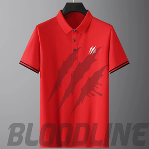 Chemise à manches courtes pour homme Bloodline, couleur unie, tissu Oxford, imprimé, coupe classique, respirante, blanche - Product Image 3