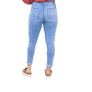 กางเกงยีนส์สำหรับผู้หญิงกางเกงยีนส์ขาบานสำหรับผู้หญิงกางเกงยีนส์ขาบานสไตล์ไล่ระดับสีสำหรับผู้หญิง - Product Image 5