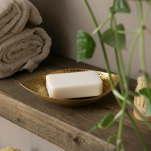 Porte-savon en laiton martelé fait main, style marocain doré, décoration de salle de bain artisanale de luxe - Product Image 4