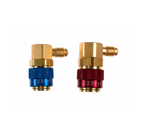 ข้อต่อทองเหลือง Gamela R1234yf แบบเร็ว ข้อต่อด้านสูงและด้านต่ำ 90 องศา - Product Image 1