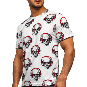Camiseta de algodón 100% para hombre, estilo personalizado de color sólido, corte holgado, estampada, talla grande, material suave, sublimación. - Product Image 3