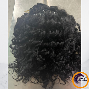Extensions de cheveux humains vierges indiens Remy à double trame pour tressage et fabrication de perruques sur mesure - Product Image 1