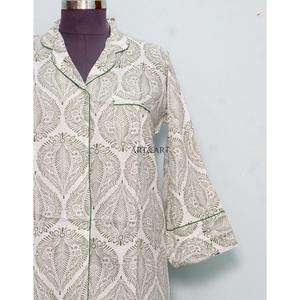 Handmade <b>Dress</b> For Women And Girls Indian Cotton Shirt Floral Print Long Night Gown Maxi Soft Comfortable Bridal Wrap Wholesale - Product Image 2