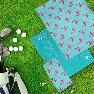 Serviette de golf gaufrée légère, compacte et pliable, durable, idéale pour les voyages et le sport - Product Image 3