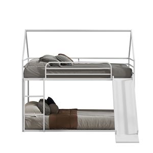 Letto a castello moderno per bambini, a forma di casa, con scala, ideale per cameretta, parco e palestra - Product Image 3
