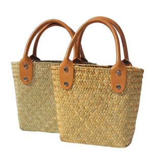 Bolso de Paja Tejido a Mano, Diseño Oceánico Global, para Mujer, Verano, Vacaciones, Viajes, Portátil, Abierto, 2-2.9L - Product Image 1