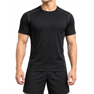 T-shirt de sport flexible pour homme en polyester et élasthanne, séchage rapide, fabrication OEM, vêtements de sport pour entraînements quotidiens et musculation. - Product Image 5