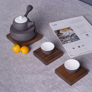 1 Pieza de Posavasos de Madera TIMELESS CRAFT, Estilo Chino Nuevo, Duradero, Antideslizante, Aislante, Resistente al Calor, para Tazas de Té en el Hogar - Product Image 5