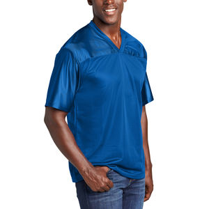 Camiseta Deportiva Retro de Cuello Redondo de Secado Rápido Personalizada de Fábrica al por Mayor, Camiseta Deportiva Holgada de Baloncesto para Hombre, 100% Poliéster - Product Image 6