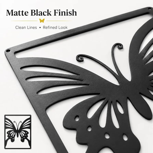 Decoración de Pared Metálica con Diseño de Mariposa Cortada con Láser, Adorno Artístico para Colgar en la Pared, para Hogar, Oficina, Jardín y Decoración Exterior - Product Image 4