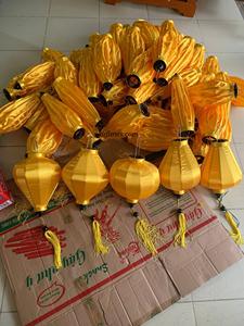 Lanterne en bambou artisanale du Vietnam, satinée, pour fête en plein air, décoration de mariage suspendue, couverture en tissu DIY à peindre - Product Image 4