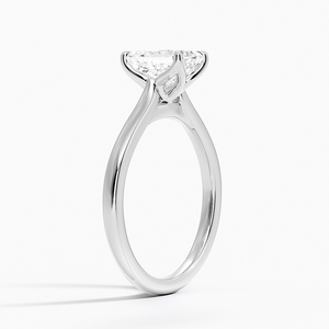 แหวน BOJ รุ่น 036 ทรง Emerald Cut เงินแท้ 925 ชุบโรเดียม Elodie Cathedral ประดับเพชรโมอิสซาไนต์ 2 กะรัต สี D ความสะอาด VVS1 ได้รับการรับรองจาก GRA ราคาประหยัด - Product Image 2