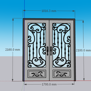 Portes d'entrée en fer forgé sur mesure et portes de sécurité en fer pour maisons modernes avec un design élégant et une protection maximale - Product Image 3